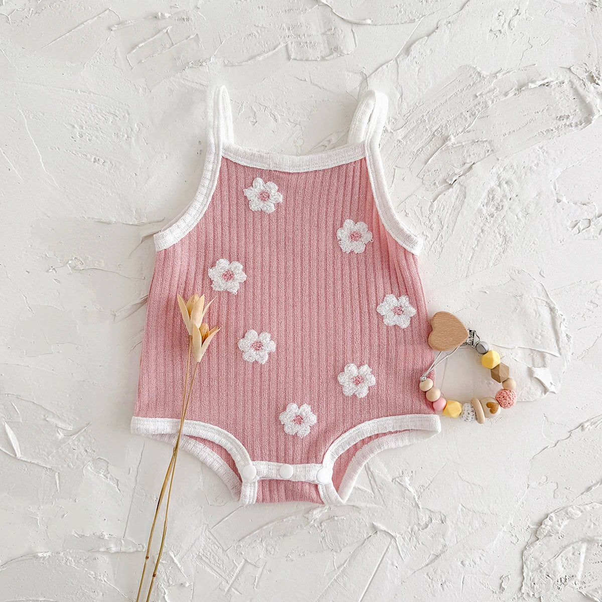 2025 Summer New Baby Girl Clothes Sweet And Cute Flower Towel Embroidery Suspenders Bodysuit Infants Baby Strap Romper Jumpsuit