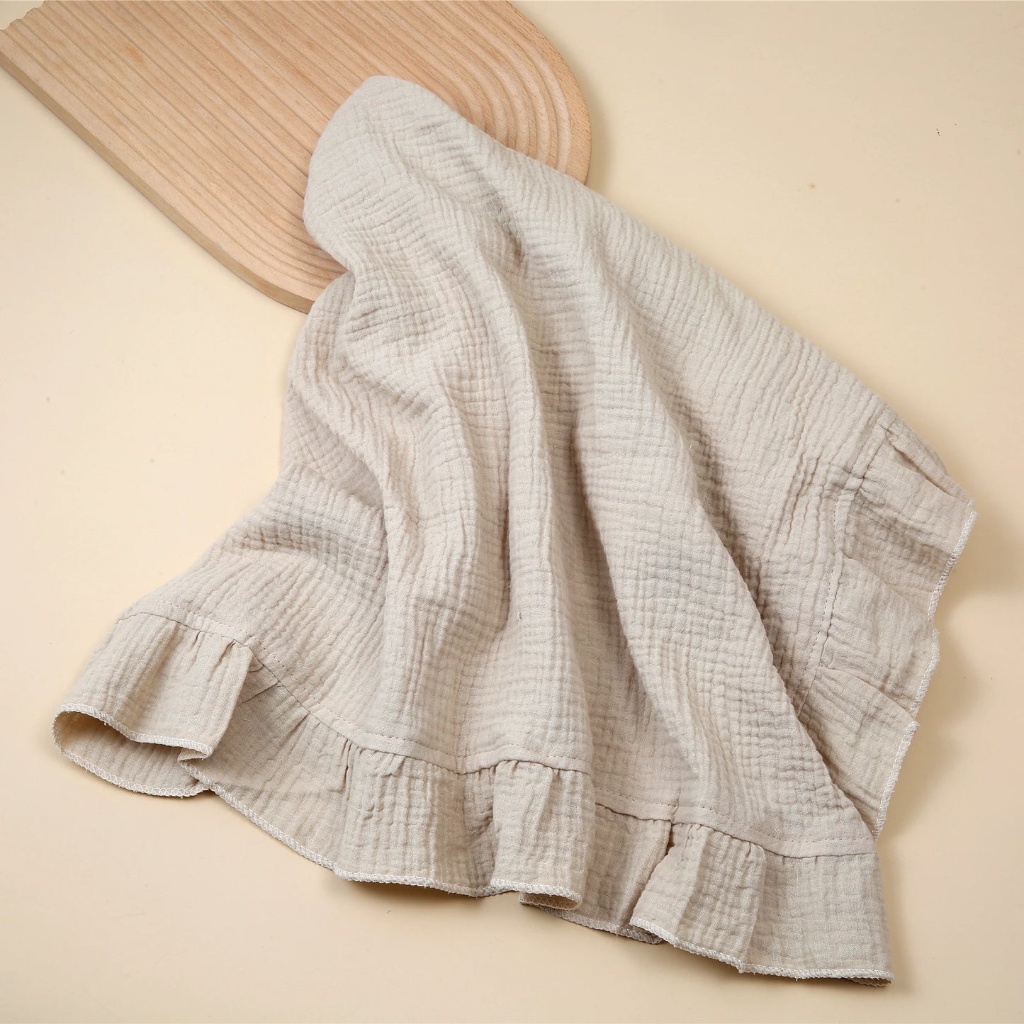 Organic Cotton Baby Blankets Newborn Muslin Swaddle Baby Wrap Gauze Ruffle Blanket Bedding Items Babies Accessories