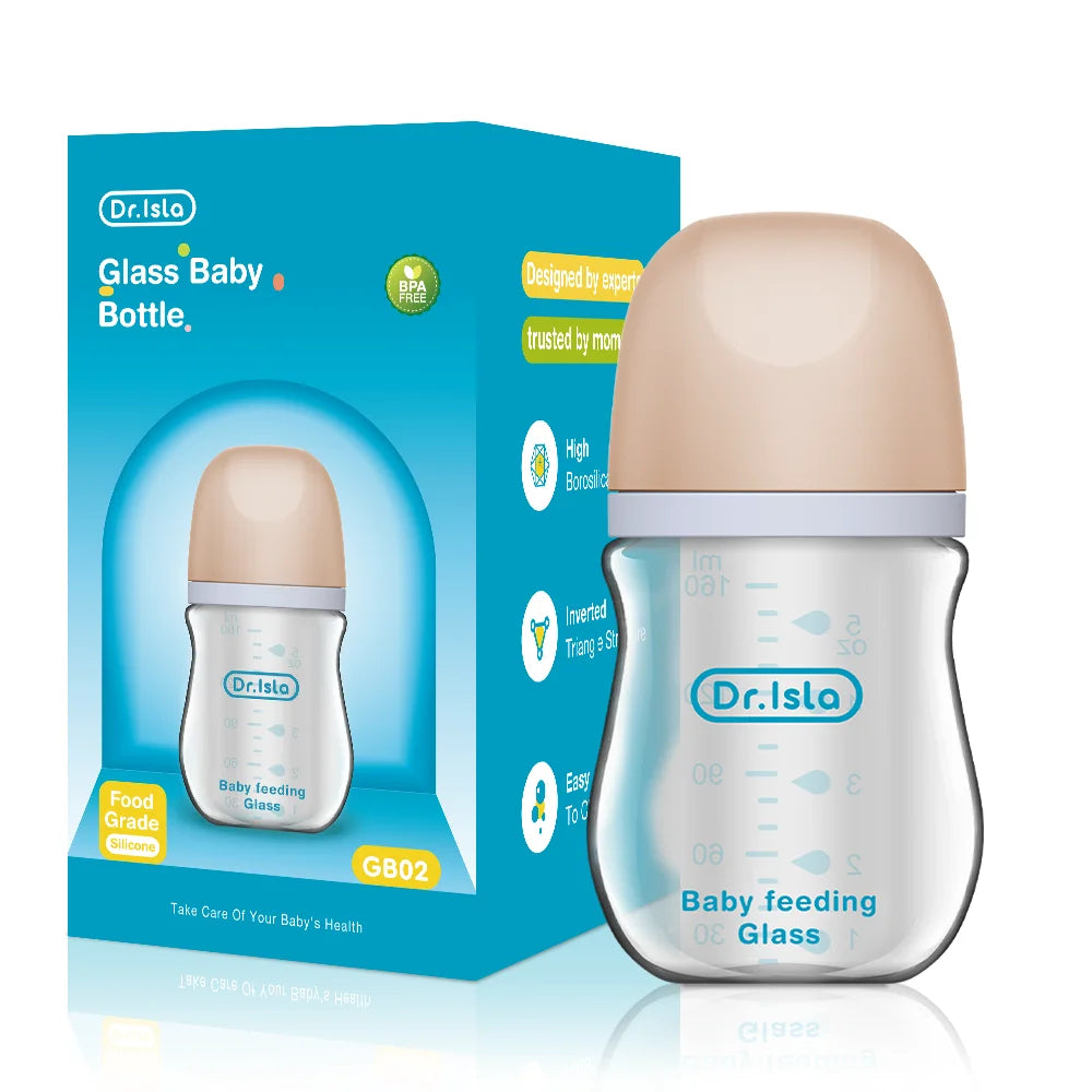 MAMIJOY 1PCS Newborn Feeding Bottles 90ML/160ML Baby Bottle Glass Bottles Anti-flatulence Milk Feeding Bottles Infant BPA free
