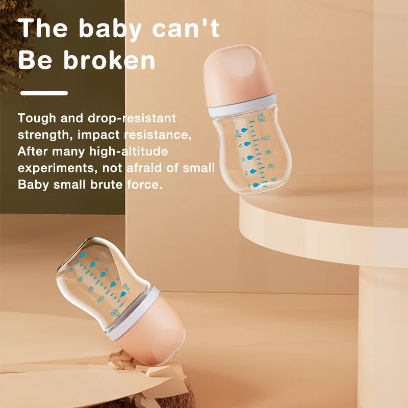 MAMIJOY 1PCS Newborn Feeding Bottles 90ML/160ML Baby Bottle Glass Bottles Anti-flatulence Milk Feeding Bottles Infant BPA free