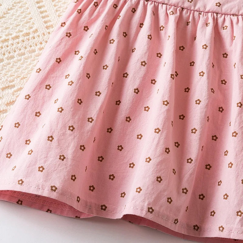 Baby Girl Dress Summer Full Print Flower Cotton Short Sleeved Girl Dress Cute Girl Princess Dress Baby Clothes Girl ﻿