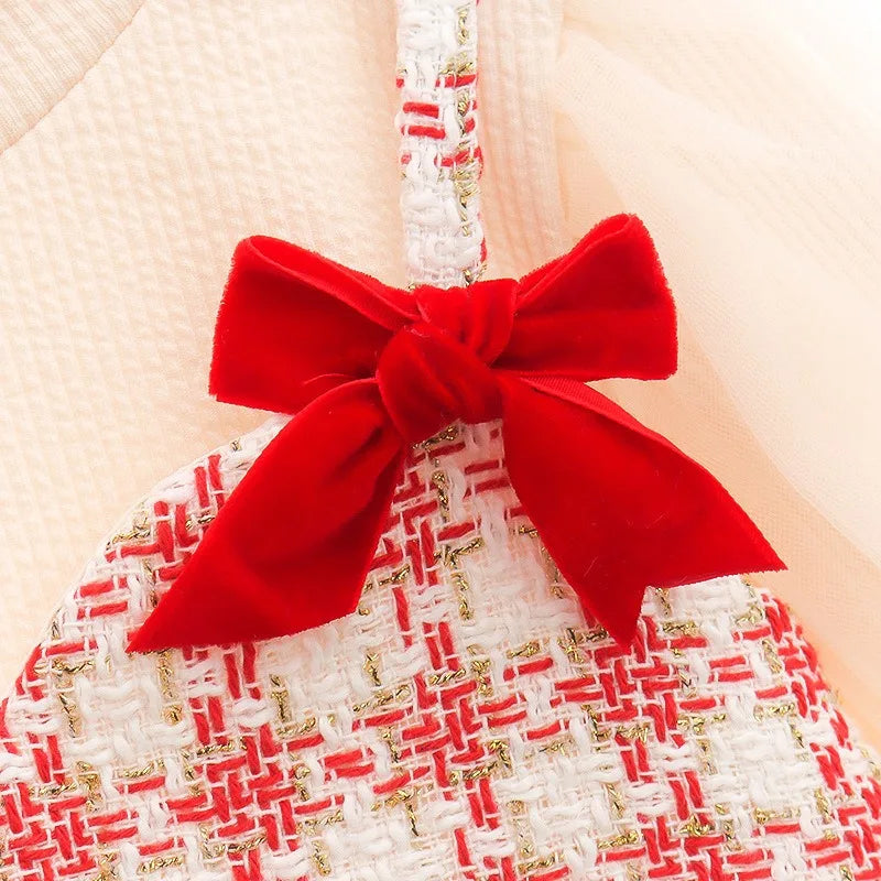 Spring And Autumn New Princess Style Baby Girl Dress, Sweet Bow Children'S Long Sleeve Clothes For Babies Aged 0-3 Years