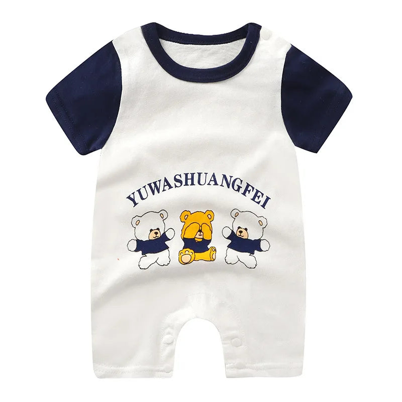 Summer Romper Baby Girls Clothes Cotton Short Sleeved Jumpsuit Newborn Baby Boy Clothes Bodysuit For Newborns