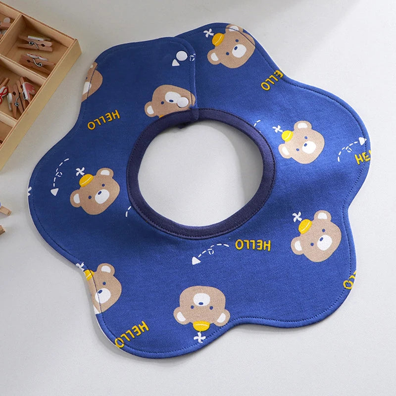 Bear Print Baby Bibs Pure Cotton Newborn Boys/Girls