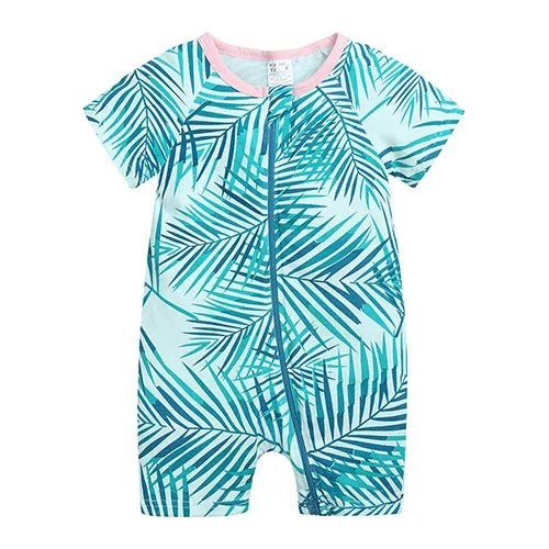 Summer Newborn Baby Cotton Bodysuits Infant Boy Girl Print Romper Fashion Short Sleeve Toddler Jumpsuit Soft Skin-friendly Thih