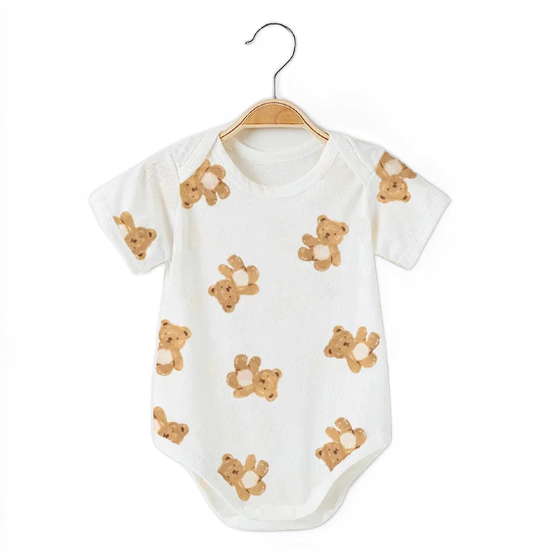 Unisex Baby Rompers Cartoon Mickey Short Sleeve Jumpsuits 0-12 Months Comfortable Cotton Romper for Baby Boys Or Girls