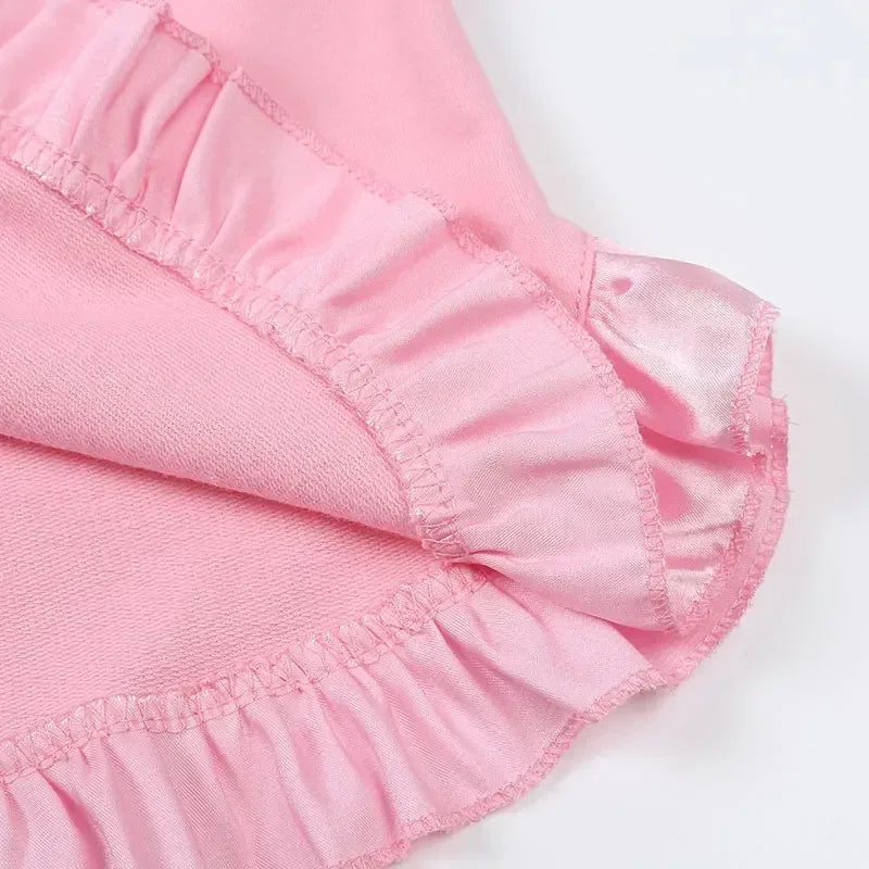 Summer New Kids Clothes Girl Outfit Set Solid Color Cotton Short Sleeve Tops Shorts 2 Pcs Fashion Children's Sets 1-6 Years