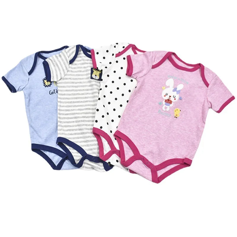 Newborn Fall Clothes Baby Boy Jumpsuit Cartoon Print Infant Bodysuit 0-24 Months Girl Toddler Romper Wholesale Cheap Stuff
