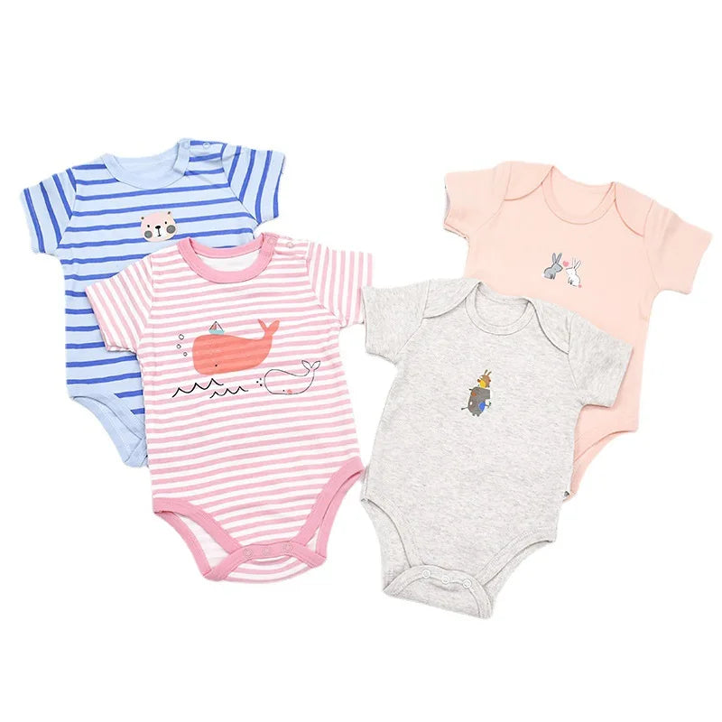 Newborn Fall Clothes Baby Boy Jumpsuit Cartoon Print Infant Bodysuit 0-24 Months Girl Toddler Romper Wholesale Cheap Stuff