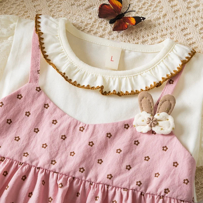 Baby Girl Dress Summer Full Print Flower Cotton Short Sleeved Girl Dress Cute Girl Princess Dress Baby Clothes Girl ﻿
