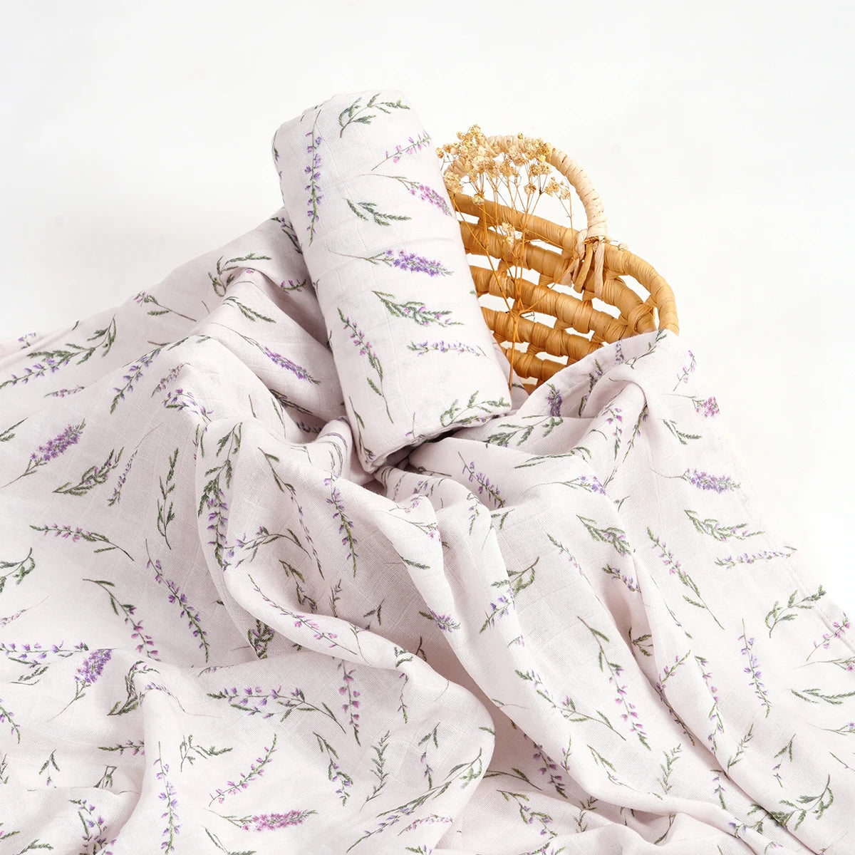 Premier Quality Bamboo Cotton Baby Muslin Swaddle Blanket Soft Newborn Wrap Infant Bath Towel Stroller Cover 120x110cm