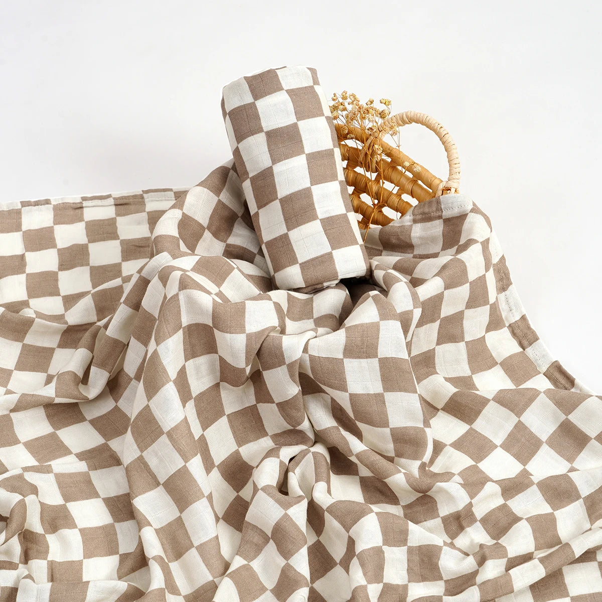 Premier Quality Bamboo Cotton Baby Muslin Swaddle Blanket Soft Newborn Wrap Infant Bath Towel Stroller Cover 120x110cm