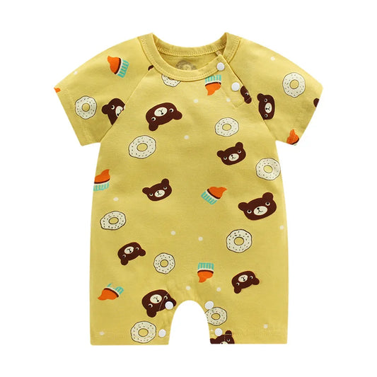 Newborn Baby Clothing Boys Girls Baby Clothes item Cotton Bodysuit Summer Short Sleeve Romper Infant Toddler Sleepwear