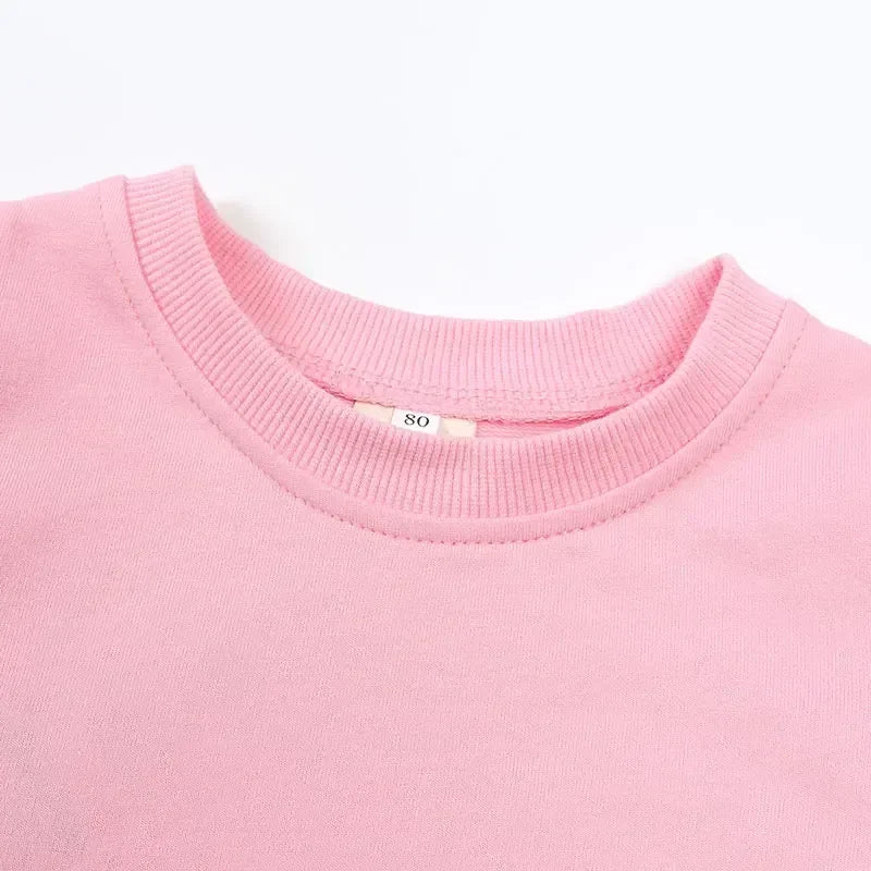 Summer New Kids Clothes Girl Outfit Set Solid Color Cotton Short Sleeve Tops Shorts 2 Pcs Fashion Children's Sets 1-6 Years