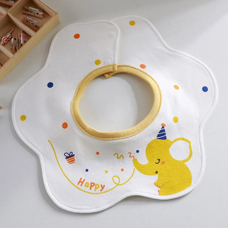 Bear Print Baby Bibs Pure Cotton Newborn Boys/Girls