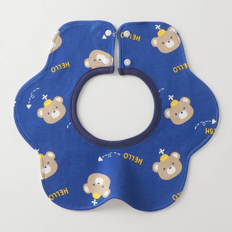 Bear Print Baby Bibs Pure Cotton Newborn Boys/Girls