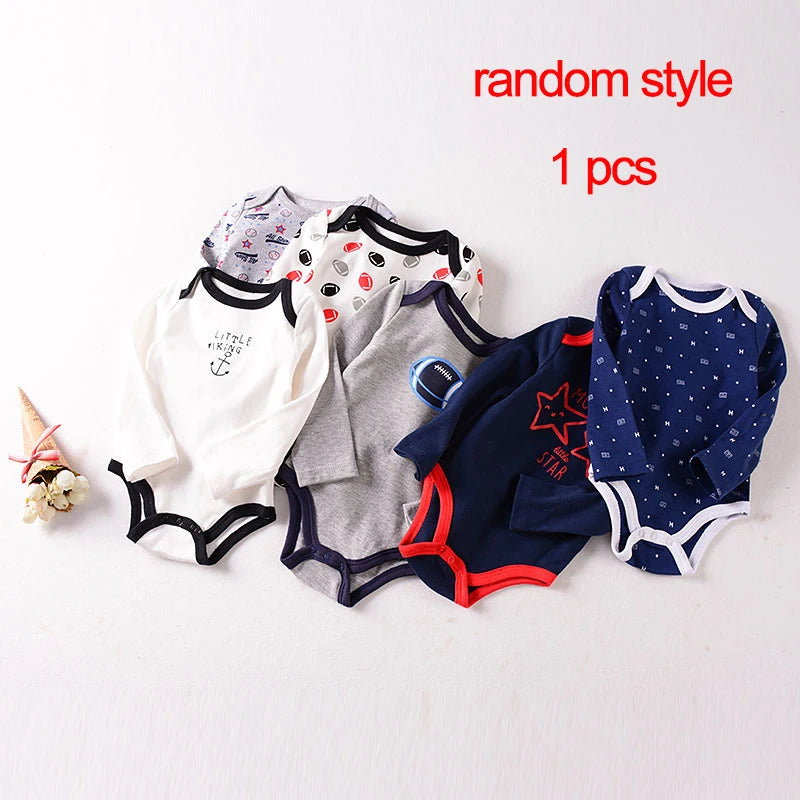 Newborn Fall Clothes Baby Boy Jumpsuit Cartoon Print Infant Bodysuit 0-24 Months Girl Toddler Romper Wholesale Cheap Stuff