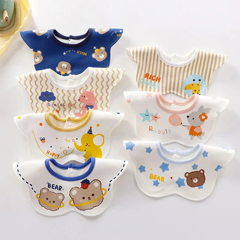 Bear Print Baby Bibs Pure Cotton Newborn Boys/Girls